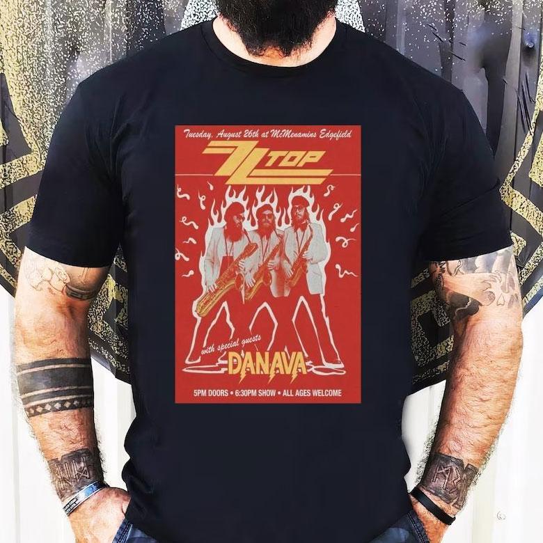 Zztop All Ages Welcome Danava Tour 2025 Shirt