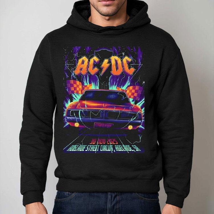 Acdc Adelaide Pwr Up Tour 2025 In South Australia At Adelaide Street Circuit On 30 November 2025 The Dodge Charger Shirt