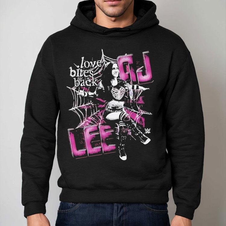 Aj Lee Spider Love Bites Back Graphic Shirt