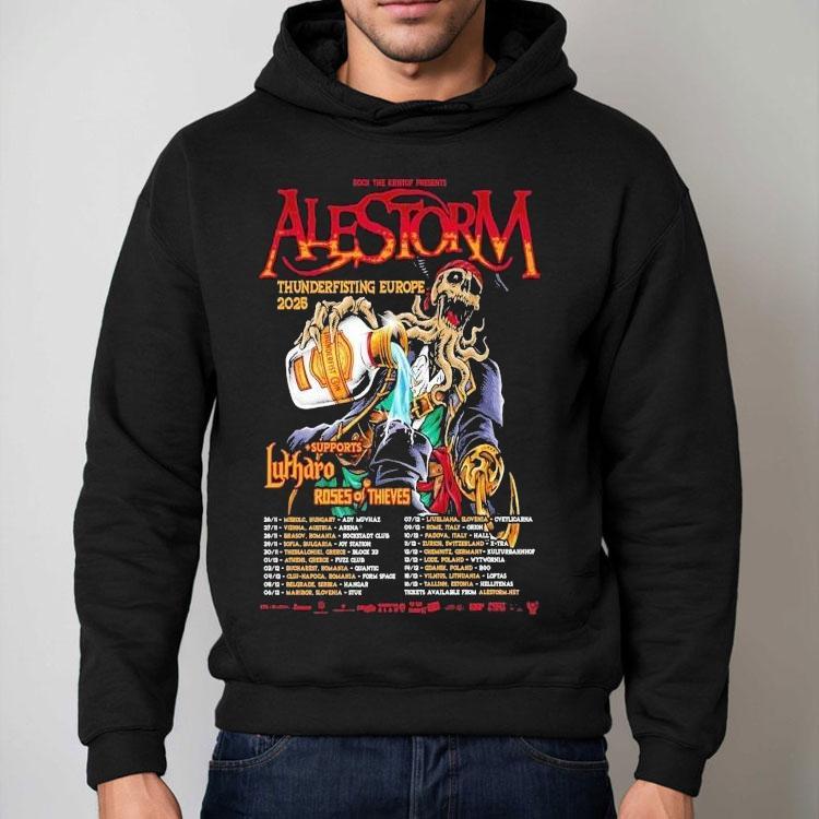 Alestorm East Thunderfisting European Tour 2025 Shirt
