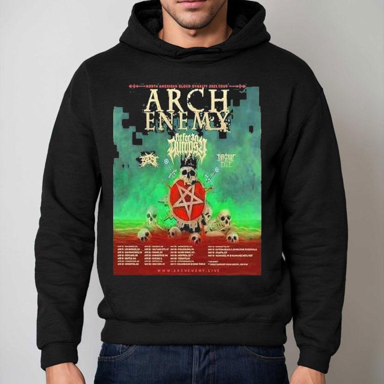 Arch Enemy North American Blood Dynasty 2025 Tour Tour Dates Shirt
