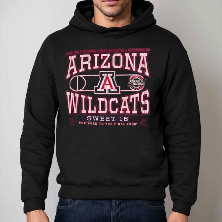 Arizona Wildcats 2025 Ncaa Division I Men's Basketball Championship Sweet 16 The Road To The Final Four Shirt