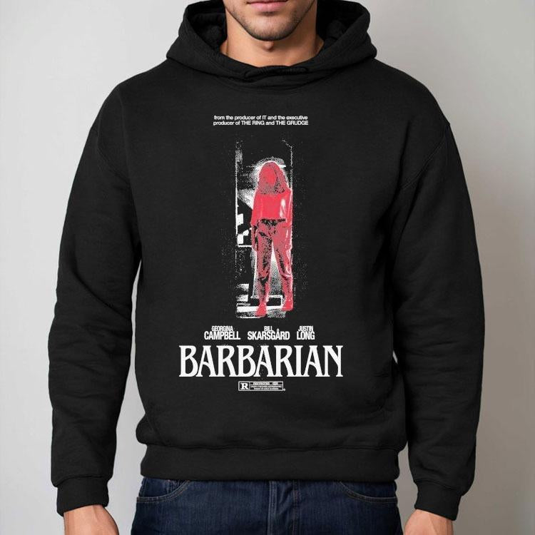 Barbarian Stay Forever Teaser From The Producer Of It And The Executive Producer Of The Ring And The Grudge Georgina Bill Skarsgard Justin Long Shirt