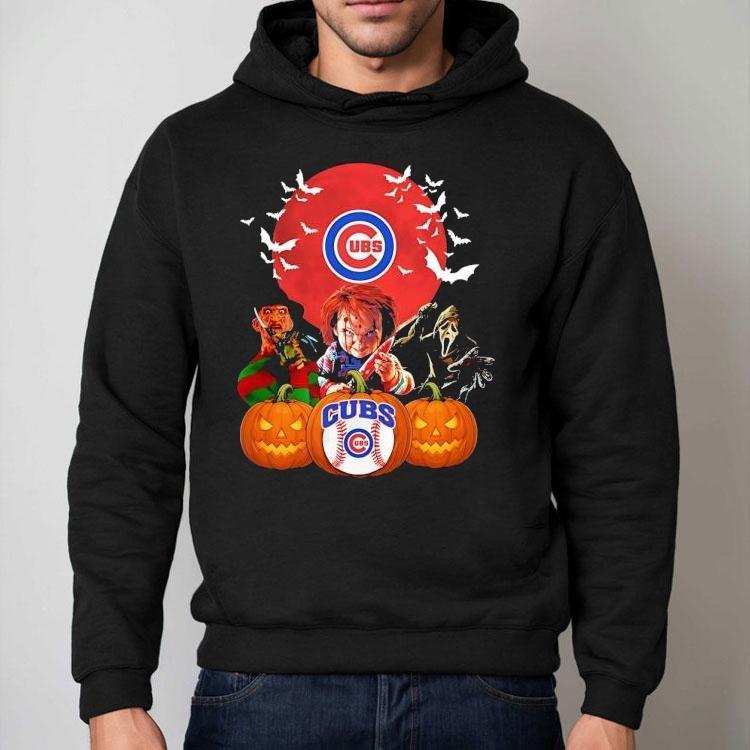 Chicago Cubs Chucky Freddy Krueger And Ghostface Horror Movie Halloween Shirt