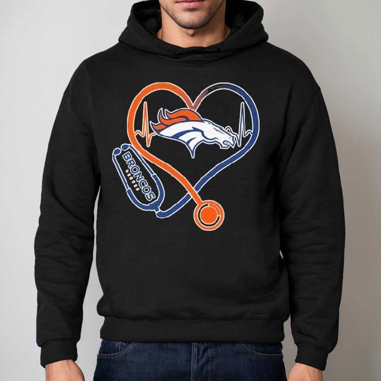 Denver Broncos Nurse Heartbeat Stethoscope Shirt