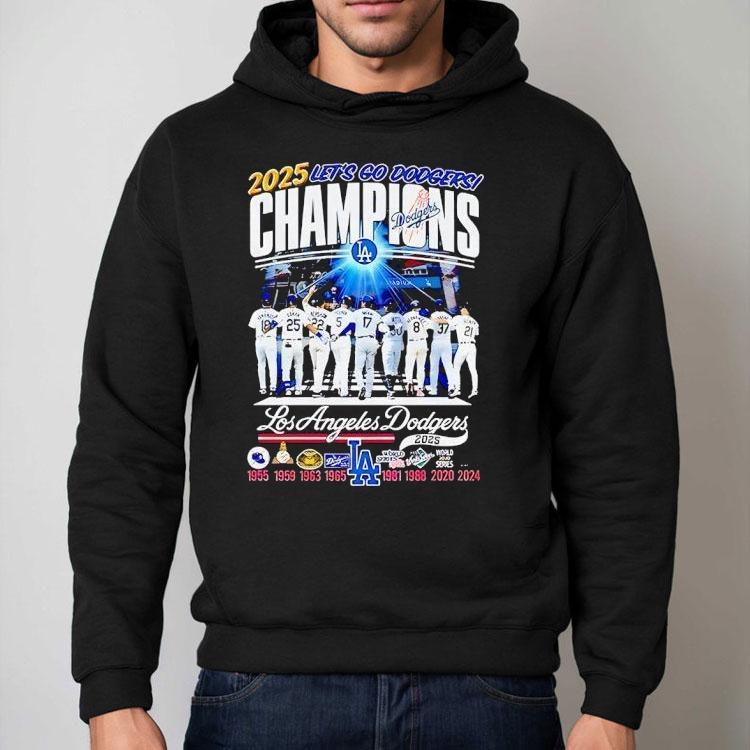 Los Angeles Dodgers Let’s Go Dodgers Baseball National League Champions 2025 Shirt