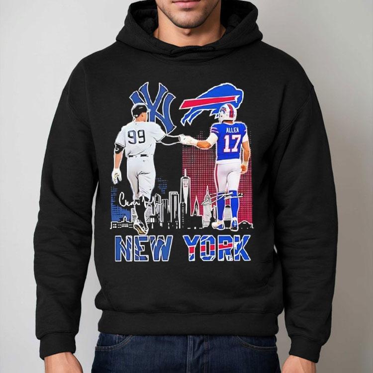 New York Yankees Aaron Judge Buffalo Bills Josh Allen Featuring Signatures Shirt