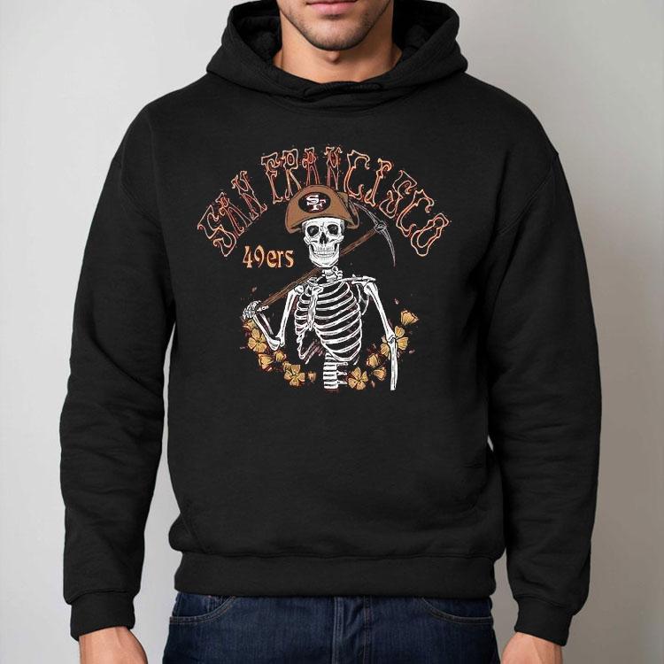 San Francisco 49ers Nfl X Grateful Dead Skeleton Shirt