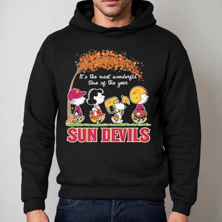 Snoopy The Peanuts Arizona State Sun Devils It's The Most Wonderful Time Of The Year Shirt