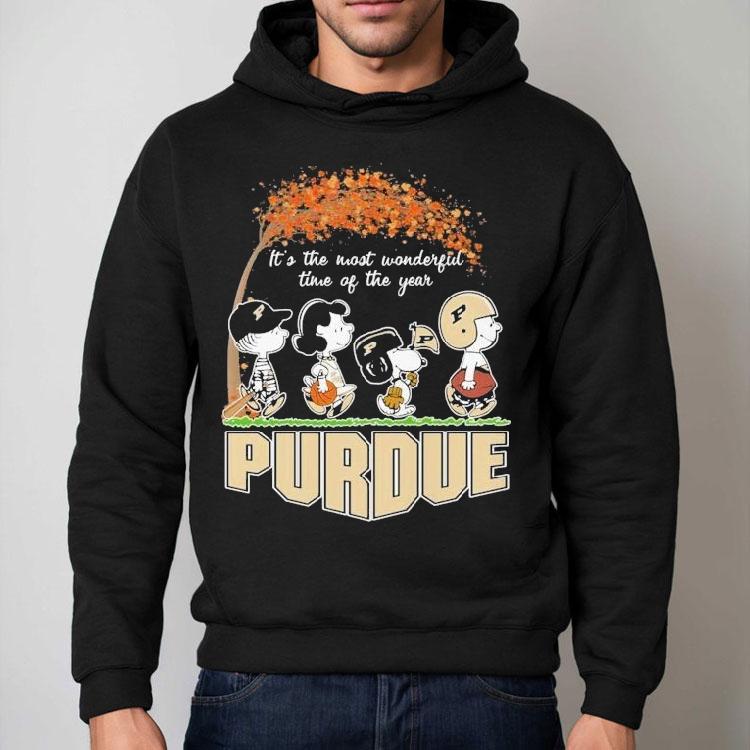 Snoopy The Peanuts Purdue Boilermakers It's The Most Wonderful Time Of The Year Shirt