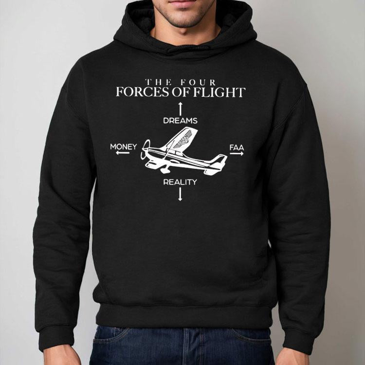 The Four Forces Of Flight Dreams Money Faa Reality Shirt