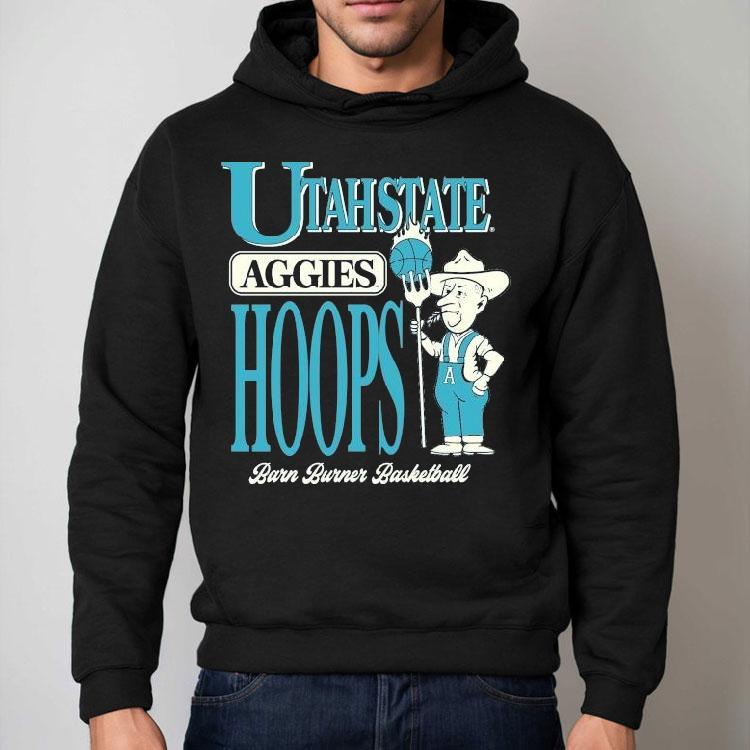 Utah State Aggies Barn Burner Farmer Hoops Shirt