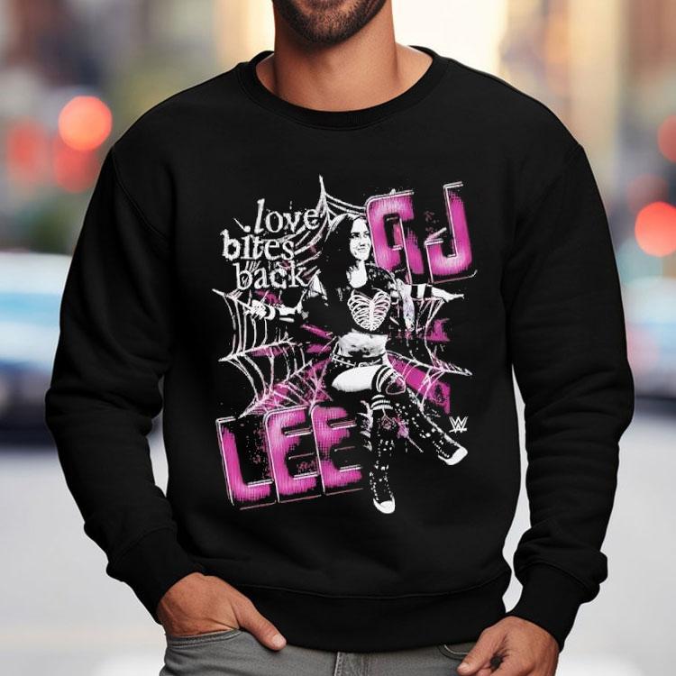Aj Lee Spider Love Bites Back Graphic Shirt