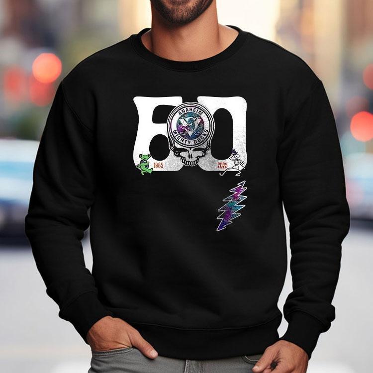 Anaheim Ducks Grateful Dead 60th Anniversary Logo Shirt