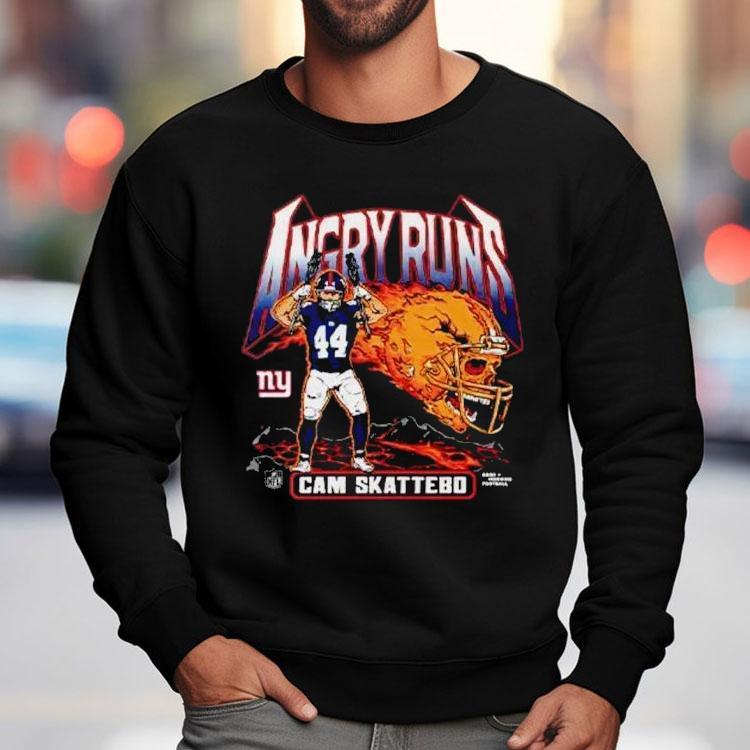 Angry Runs Cam Skattebo New York Giants Football Shirt