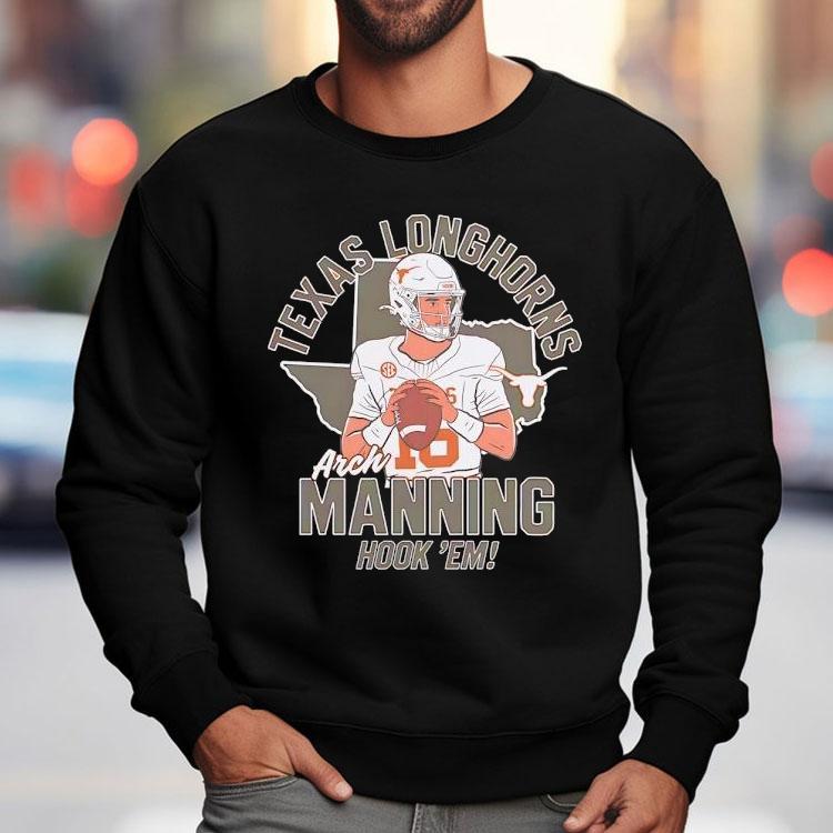 Arch Manning Hook 'em Texas Longhorns Football Shirt