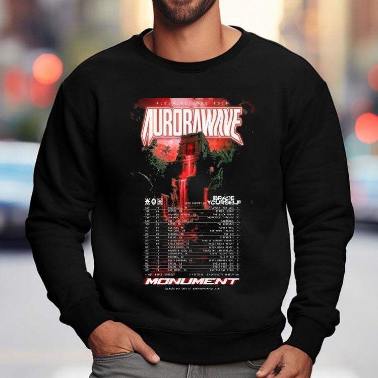 Aurorawave Monument Album Release Tour 2025 Dates Shirt
