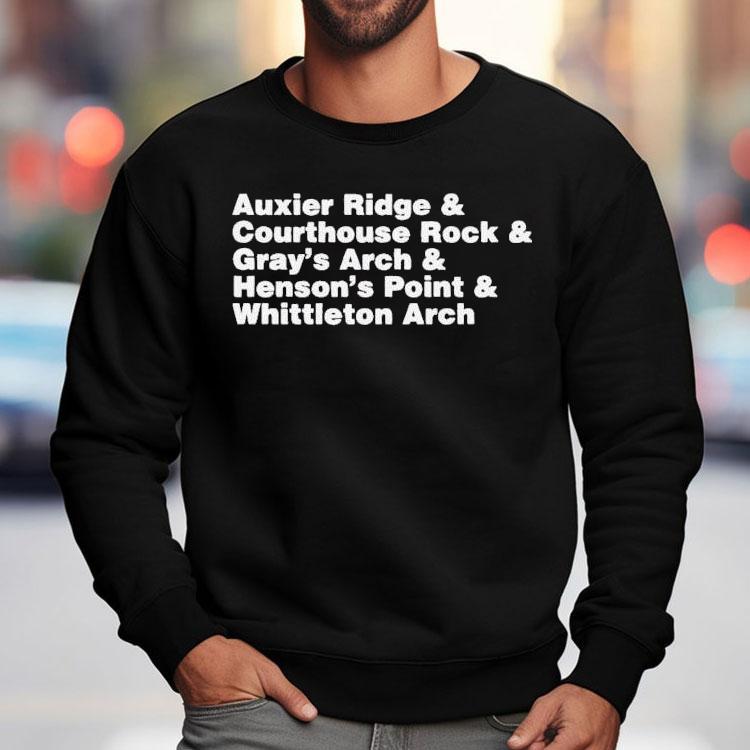 Auxier Ridge And Courthouse Rock And Gray's Arch And Henson's Point And Whittleton Arch Red River Gorge Shirt