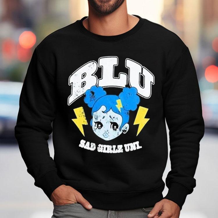 Blu Sad Girlz Uni Boyfriend Shirt