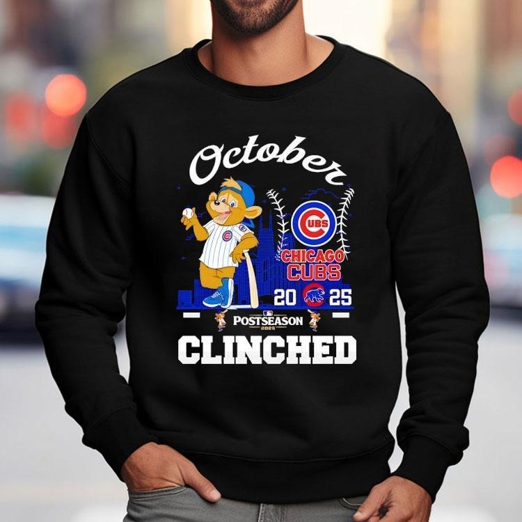 Chicago Cubs October Clinched Post Season 2025 Shirt