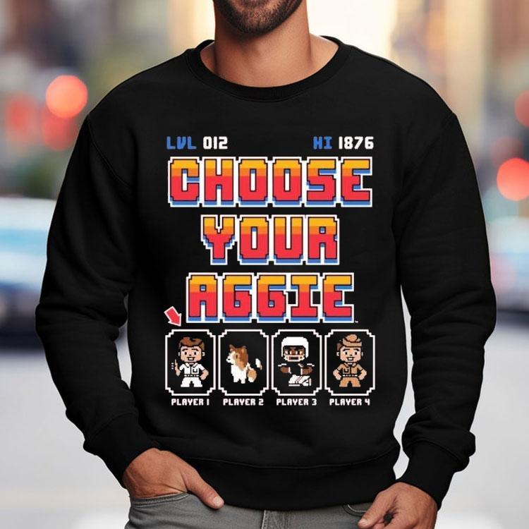 Choose Your Aggie Player 8-bit Shirt