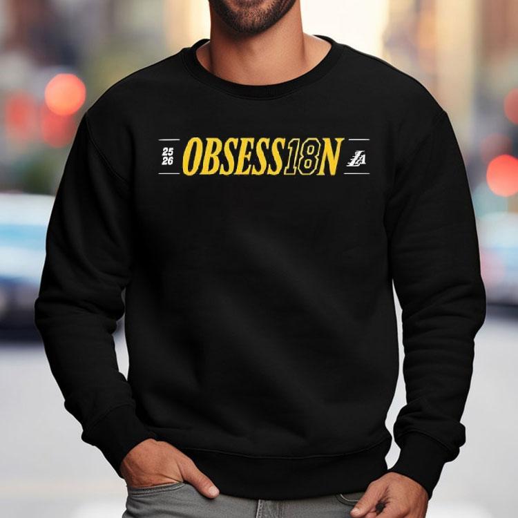 Deandre Ayton Wearing Obsess18n La 2025 2026 Los Angeles Lakers Shirt