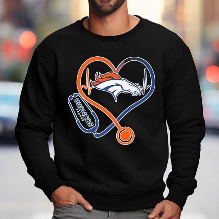 Denver Broncos Nurse Heartbeat Stethoscope Shirt