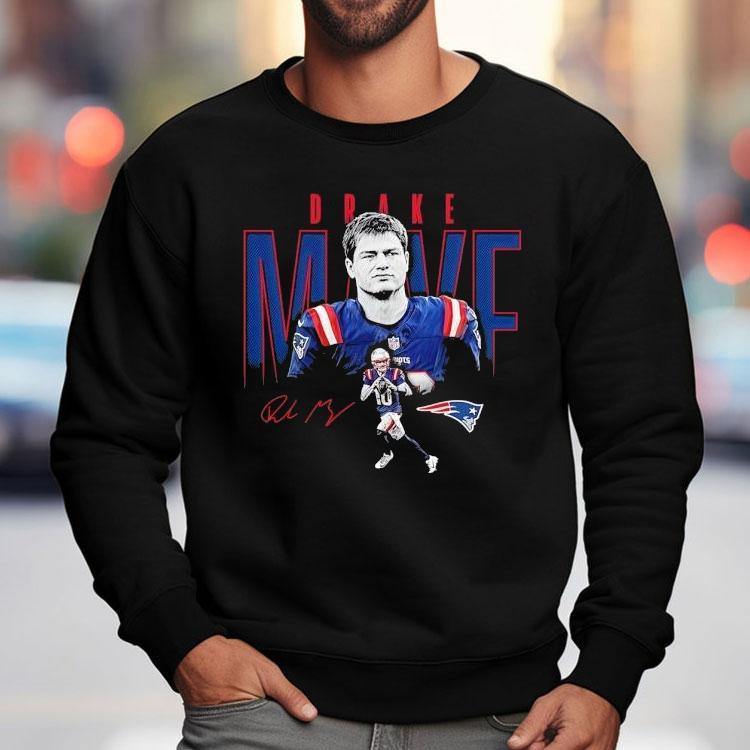 Drake Maye New England Patriots Football Signature Shirt
