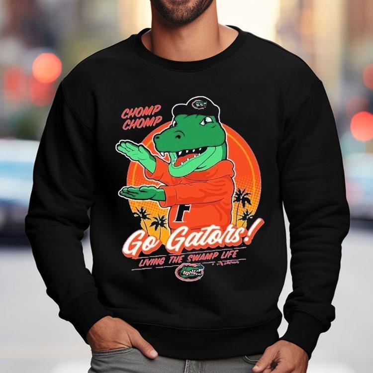 Florida Gators Chomp Chomp Living The Swamp Life Flogrown Rally Mascot Shirt