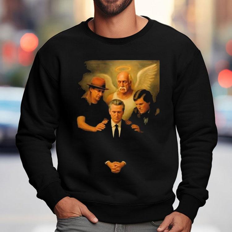 Gavin Newsom And Hulk Hogan Tucker Carlson The Chosen One A Fantastic Shirt