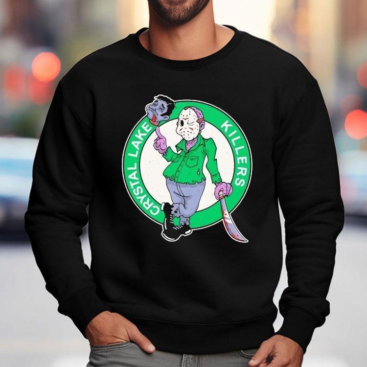 Jason Voorhees In The Style Of The Boston Celtics Logo Shirt