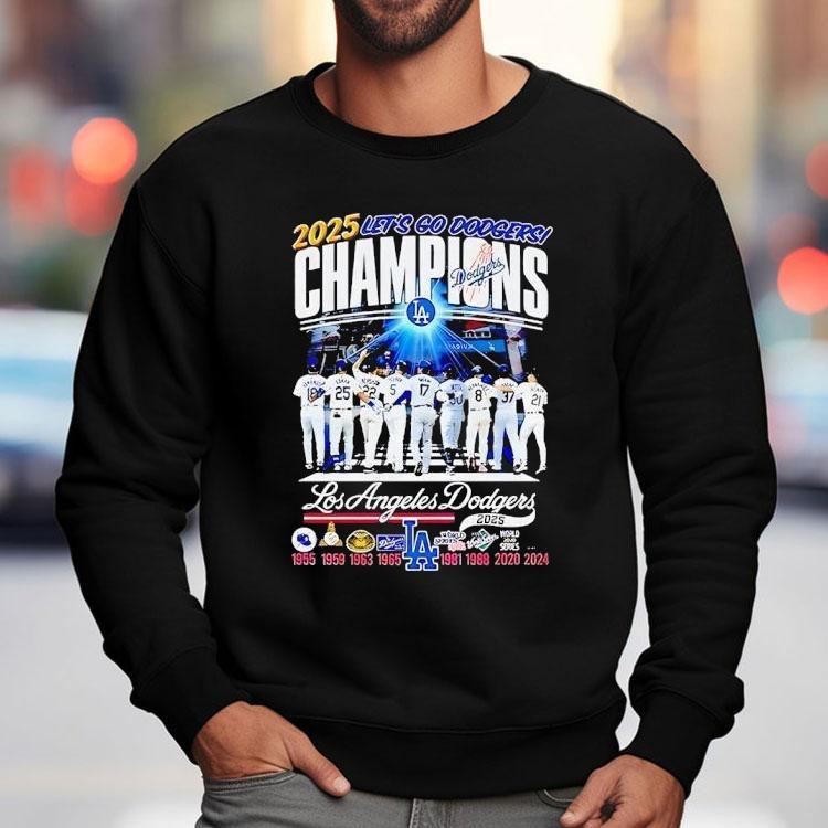 Los Angeles Dodgers Let’s Go Dodgers Baseball National League Champions 2025 Shirt