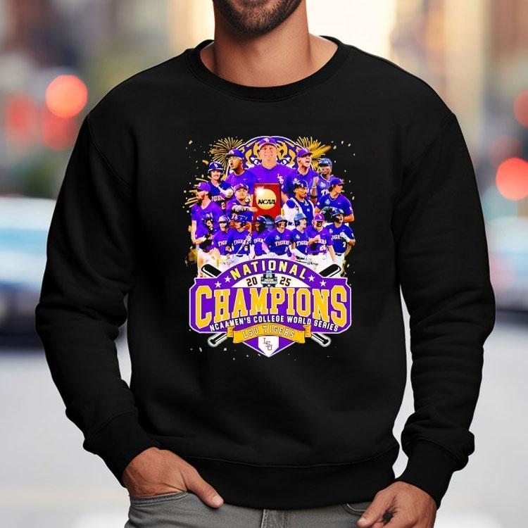 Lsu Tigers National Champions Ncaa Men's College World Series Champions 2025 Shirt