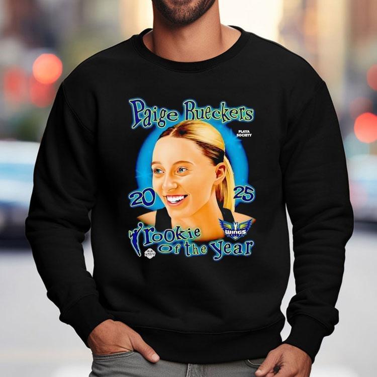 Paige Bueckers Dallas Wings Basketball Rookie Of The Year 2025 Shirt