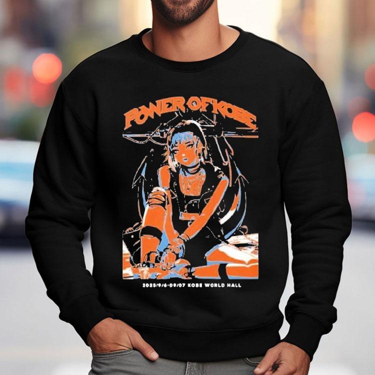 Power Of Kobe 2025 Event Dates With Anime Manga Character Style Punk Rock Shirt