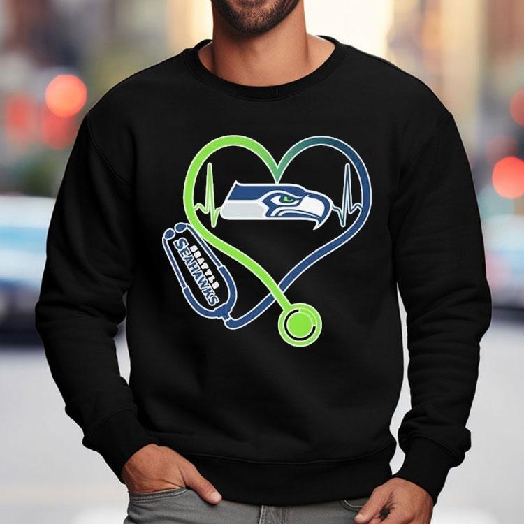 Seattle Seahawks Nurse Heartbeat Stethoscope Shirt