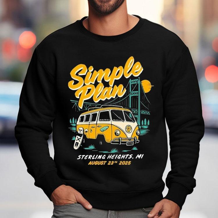 Simple Plan Tour Sterling Heights, Michigan August 23, 2025 Shirt
