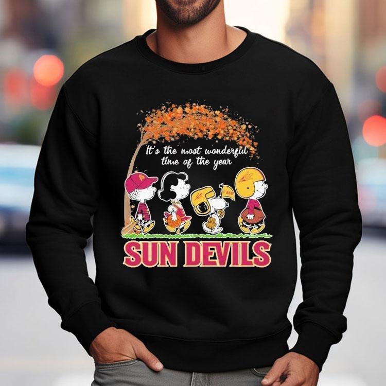 Snoopy The Peanuts Arizona State Sun Devils It's The Most Wonderful Time Of The Year Shirt