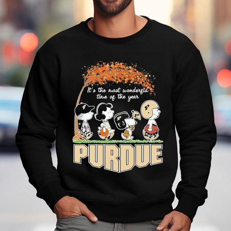 Snoopy The Peanuts Purdue Boilermakers It's The Most Wonderful Time Of The Year Shirt