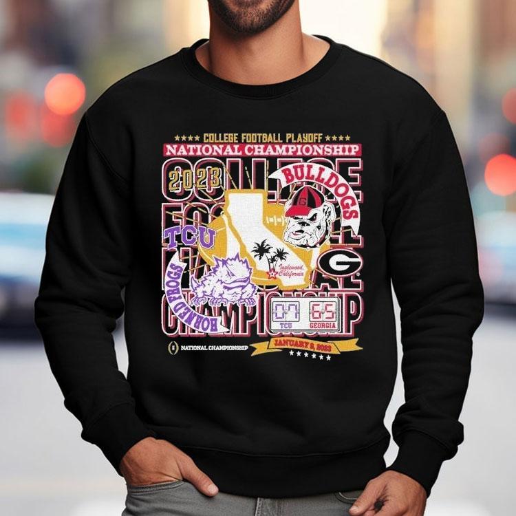 Tcu Horned Frogs Vs Georgia Bulldogs College Football Playoff National Championship Game 2023 Matchup Shirt