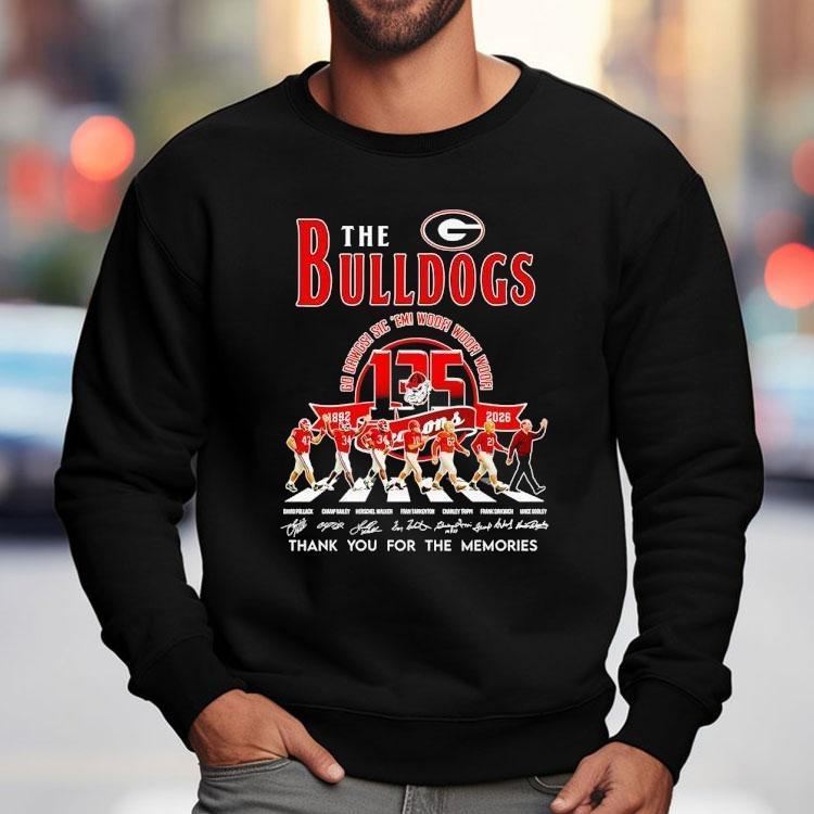 The Georgia Bulldogs Go Dawgs Sic 'em Woof Woof Woof Thank For The Memories Signatures Shirt