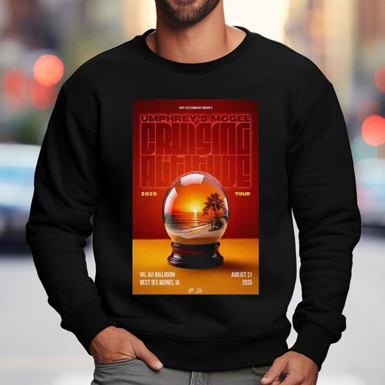Umphrey's Mcgee Aug 21 2025 Tour West Des Moines Globe Shirt