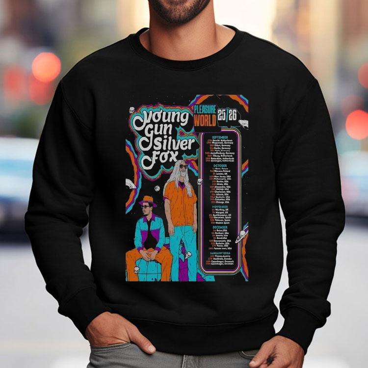 Young Gun Silver Fox Pleasure World Fall Tour 2026 Dates Shirt